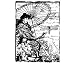 Parasol Woman Wood Mounted Rubber Stamp