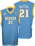 Eduardo Najera Jersey: adidas Blue Replica #21 Denver Nuggets Jersey - Large