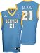 Eduardo Najera Jersey: adidas Blue Replica #21 Denver Nuggets Jersey - Medium