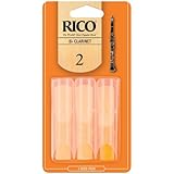 Rico Bb Clarinet Reeds, Strength 2.0, 3-pack
