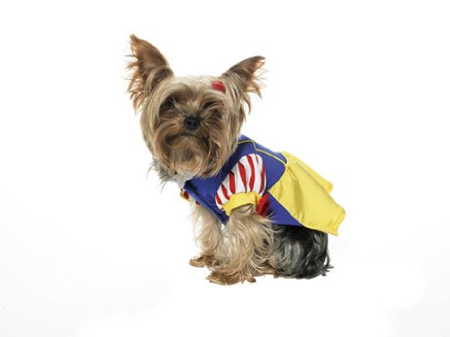 Snow Puppy Costume, Includes Dress And Hair Clip (Red/Blue/Yellow;X-Small)
