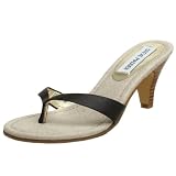 Designer Dresses item: Steve Madden Women's Rapp Thong Sandal,Black Leather,6.5 M