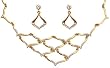 Gift for Her - Gold Plated Earring and Necklace Sets Cubic Zirconiz