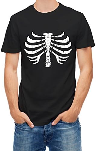 T-shirt skeleton body Black S
