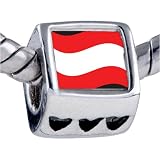 Austria Flag Beads - Pandora Bead & Bracelet Compatible