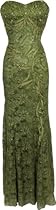 Hot Sale Metallic Beaded Lace Overlay Formal Dress Prom Gown MOB Junior and Junior Plus Size, Size: 3X, Color: Red