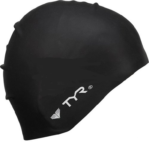 TYR Wrinkle-free Silicon Swim Cap Black MS0023
