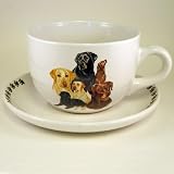 24oz Dog Breed Soup Mug and Saucer - Labrador