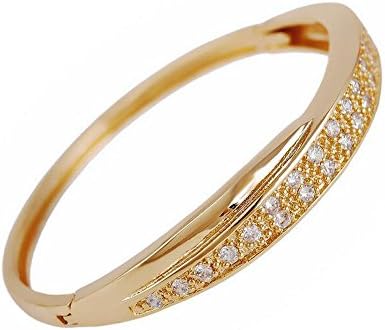 Blingbling Jewelry Austria Crystal Bangle Bracelet Jewelry for Women (gold-plated-base)