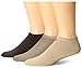 Cutter & Buck Men's 3-Pack Casual No Show Socks, White, One Size