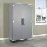 IMAGE OF Sauder Tuff Duty Jumbo Storage Cabinet Polished Silver
