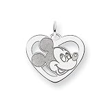 Disney's Mickey Mouse Heart Charm in Sterling Silver