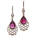 Copper-tone Lt & Dk Purple Crystal Filigree title=
