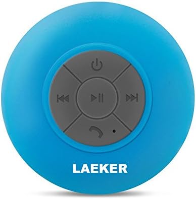 Wireless Speaker, Bluetooth Speaker, Laeker Waterproof Wireless Hand-free Shower Speaker Compatible with All Bluetooth Devices for Showers, Bathroom, Pool, Boat, Car, Beach, &amp; Outdoor Use (blue)