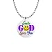 1 Inch Button Necklace of Smile God Loves You (Jewelry, Ring, Pendant, Bible Prophecy, Bible Teaching, Bible Verses, Christian Books, Covenant, God is Love, Jesus, Salvation, WWJD, Sin, Word of God)