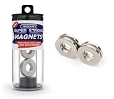 Magcraft NSN0616 1-Inch by 1/2-Inch by 1/8-Inch Rare Earth Ring Magnets, 4-Count