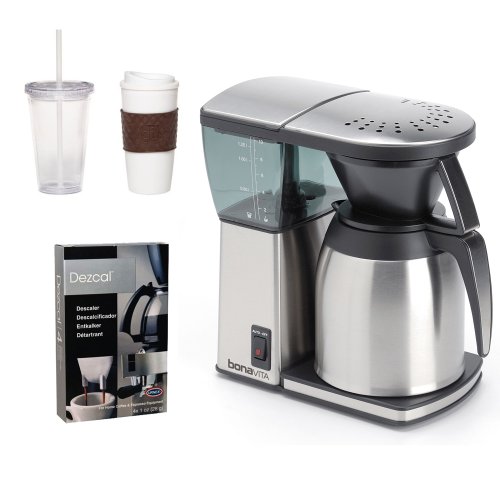 Bonavita BV1800TH 8-cup Coffee Maker w/ Thermal Carafe + Coffee Mug & Iced Beverage Cup + Coffee/ Espresso Descaler Bonavita BV1800TH 8-cup Coffee Maker w/ Thermal Carafe + Coffee Mug & Iced Beverage Cup + Coffee/ Espresso Descaler