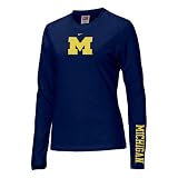 Nike Michigan Wolverines Navy Blue Ladies Classic Logo Long Sleeve T-shirt