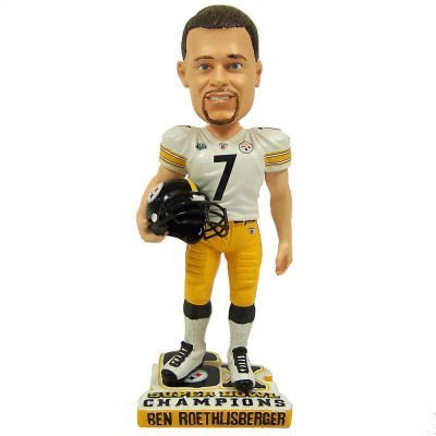Pittsburgh Steelers Ben Roethlisberger Six Time Super Bowl Champions Bobblehead