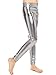 Aaronano Little Girls' Metallic Color Shiny Stretch Leggings