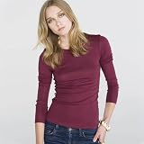 Bella Sophie Sheer Rib Long Sleeve Crew