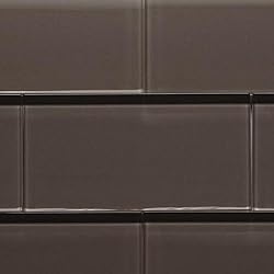 Glass Subway Tile 3x6" Chocolate (sample piece - regular price $11.85SF)