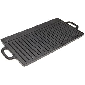Old Mountain Pre Seasoned 10119 Two Burner Reversible Grill / Griddle, 20 Inch