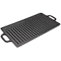 Old Mountain Pre Seasoned 10119 Two Burner Reversible Grill / Griddle, 20 Inch