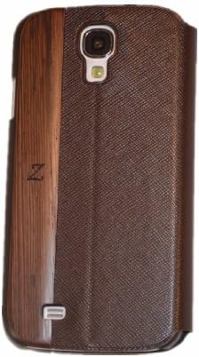 "Real Wood & Genuine Leather" High Quality Slim Flip Case/cover for Galaxy S4 Exclusive "Zenith Artwork" (Wenge)