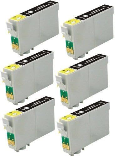 Inkforever 5 Pack only black Ink T601 Cartridges for Epson Stylus C68, C88, C88+, Cx3800, Cx3810, Cx4200, Cx4800, Cx5800f, Cx7800(5bk,)5pk( T060)