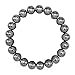 BRCbeads Gemstone Bracelets Hematite Birthstone Handmade Healing Power Crystal Beads Elastic Stretch 10mm 7.5 Inch with Gift Box Unisex