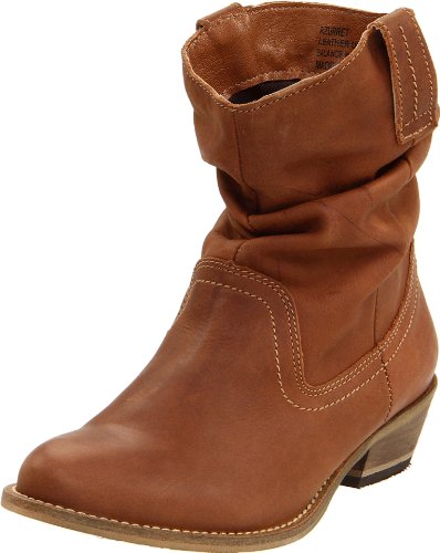 Steve Madden Womens Azurret Boot,Cognac Leather,9.5 M US