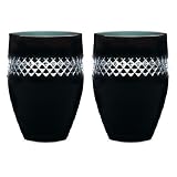 Waterford Crystal John Rocha Tumbler Pair Black Cut