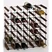 Fully Assembled 42 Bottle Wine Rack - Dark Stained Oak