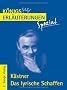 K�nigs Erl�uterungen Spezial: K�stner. Das lyrische Schaffen: Interpretationen zu den wichtigsten Gedichten