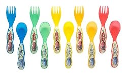 DISNEY CARS TAKE & TOSS TODDLER FLATWARE 10 PACK