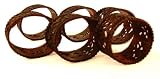 Aged metal rustic scrolls napkin rings, French rustic style, set of 6