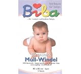 3er Packung Biba Mull-Windel / Spucktuch 80x80 cm, bunt bedruckt mit Tiermotiven
