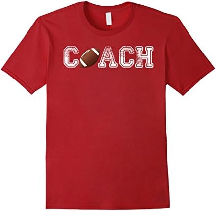 Men's Football Coach T-Shirt End of Season Team Gift Tee Shirt 2XL Cranberry