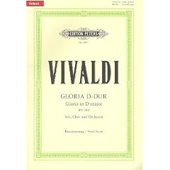 Antonio Vivaldi: Gloria D-Dur RV589 f�r Soli, Chor und Orchester -- Klavierauszug mit Bleistift in der Peters Urtext Edition (Noten/sheet music)