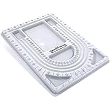 Beadsmith Bead Design Beading Board, 9 by 13-Inch, Grey Flock