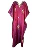 Boho Dress Maroon Kashmiri Embroidered Kaftan Moroccan Silk Caftan Abaya Dress