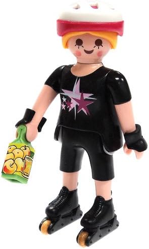 Playmobil Fi?ures Series 5 LOOSE Mini Figure Roller Blader with Juice