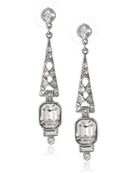 Ben-Amun Jewelry Crystal Deco Linear Earrings