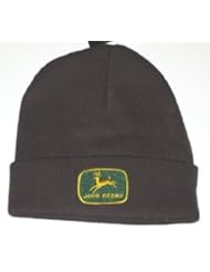 Sports: Officially Licensed John Deere Embroidered Brown Cuffed Beanie - John Deere