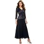 J Kara Plus Size Sheer-Sleeve Asymmetrical-Hem Sequined Dress & Bolero