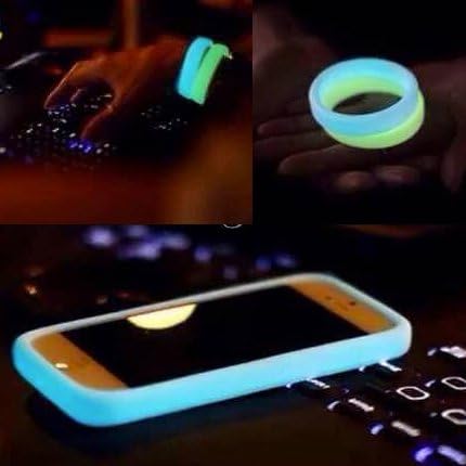 Glow in Dark Bumper Case or Bracelet (Set of 2: Blue + Green) for iPhone 5S 5 5c 4S 4 Luminous Silicone Paragon Coast