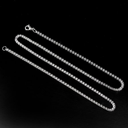 Edelstahl-Halskette, Venezianerkette, 40 - 55 cm lang - 40