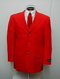 New Mens Red Three Button Single Breasted Dinner Blazer Suit Jacket Sizes 38-52