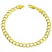 14 Karat Yellow Gold Round Double Link Charm Bracelet (7.5 Inch)